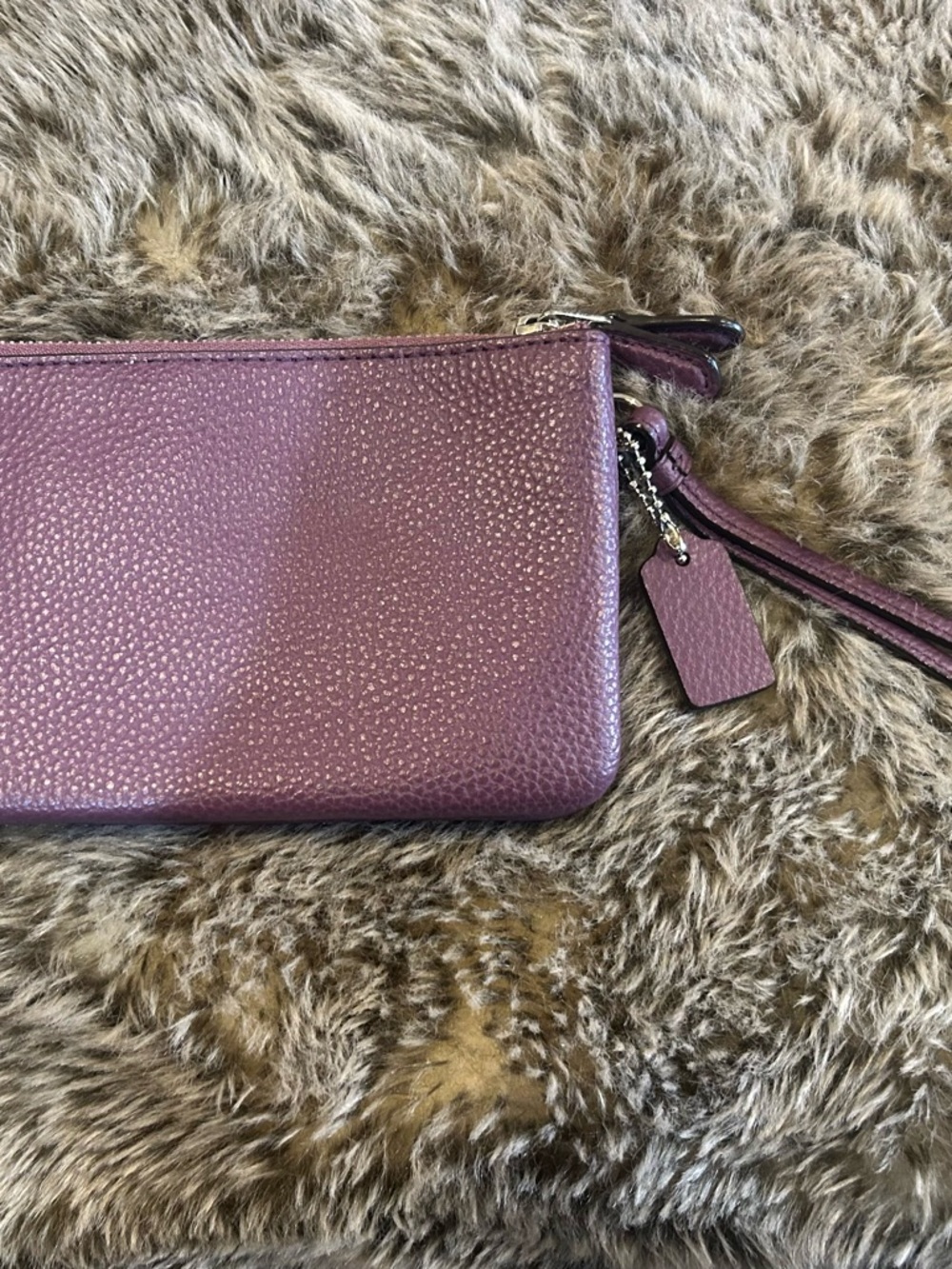 Coach Double Zip Wristlet - Purple - Picture 5 of 9